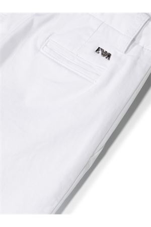 White stretch-cotton chino trousers EMPORIO ARMANI KIDS | 8N4P604N6YZ0100